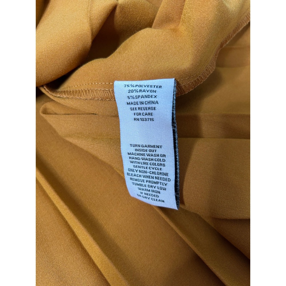 Nanette Lepore Pleated Midi Shirt Dress Size 16 3/4 Roll Tab Sleeves Fall Office - Picture 4 of 11